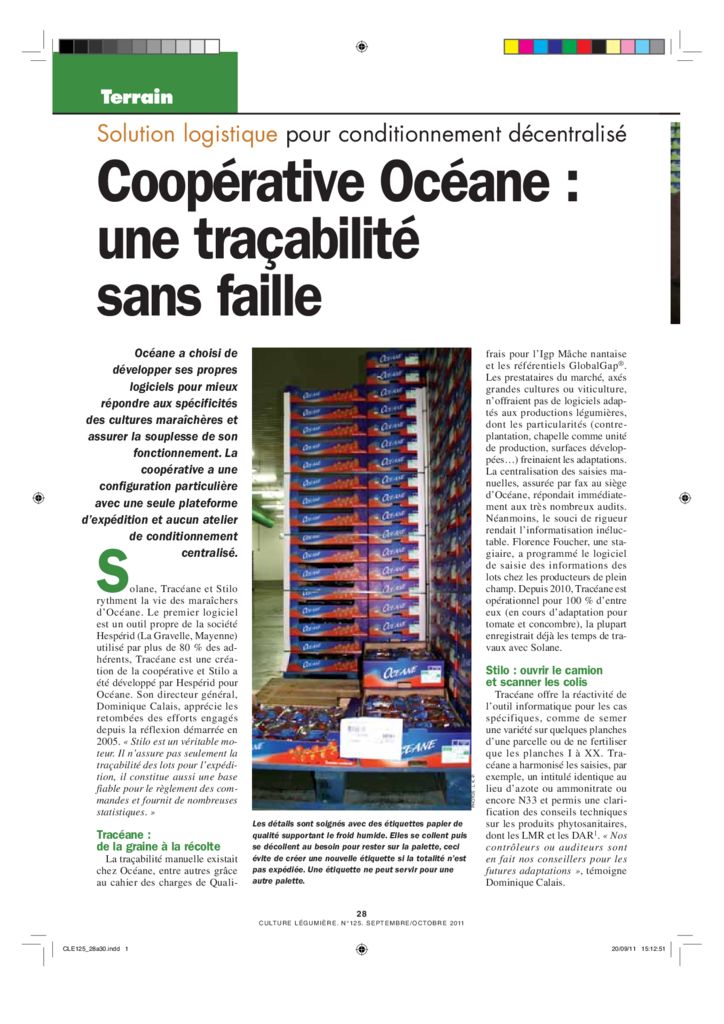 Culture légumière N°125 Sept/Oct 2011