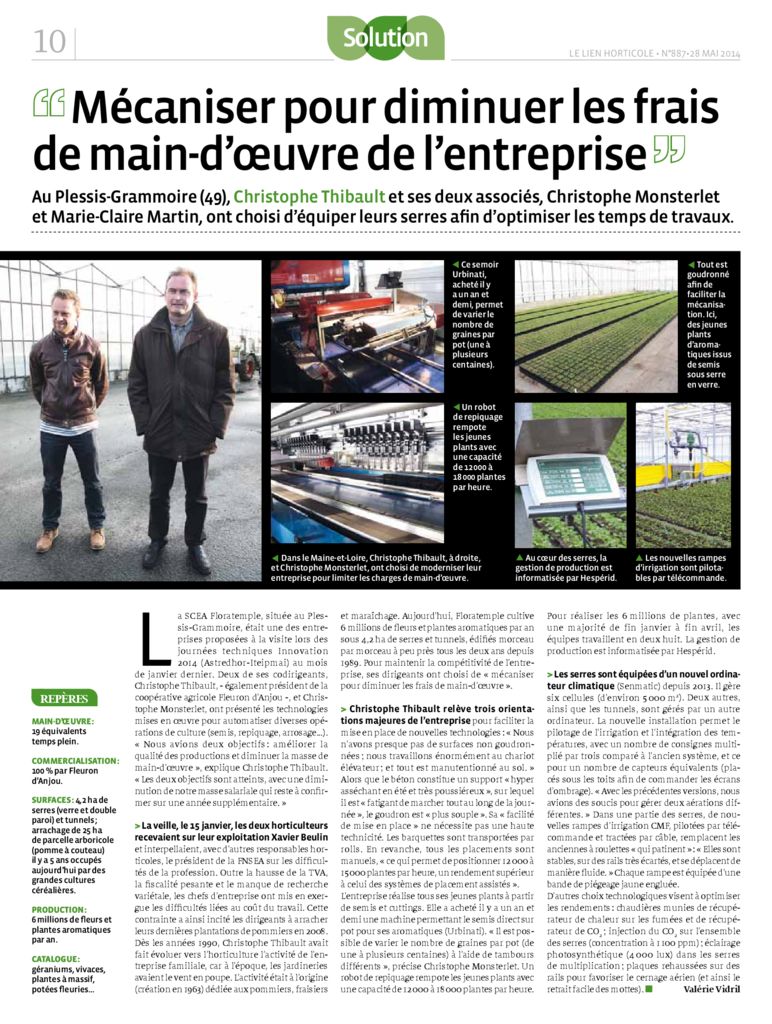 Lien Horticole 22 mai 2014 – n°887