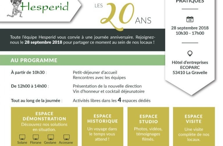 Hesperid fête ses 20 ans !